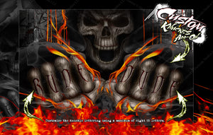 'Hell Ride' Themed Chassis Skin Kit Fits Losi Monster Truck Xl Mtxl Skid Plate # Los251041 - Darkside Studio Arts LLC.