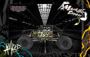 'Amped' Graphics Skin Hopup Kit Fits Axial Capra Body, Interior And Chassis - Darkside Studio Arts LLC.