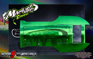 Str8 Chrome Boat Hull Wrap Decal Graphics Kit Fits Pro-Boat Blackjack 24" Or Blackjack 42" - Darkside Studio Arts LLC.
