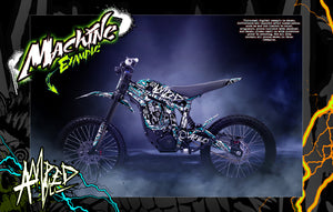 'Amped' Graphics Wrap Skin Decals For Surron Light Bee / Storm Bee / Talaria Sting - Darkside Studio Arts LLC.
