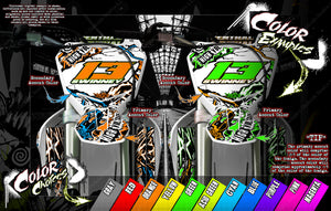 'Amped' Chassis Skin Fits Losi 8Ight-Xe 8Ight-Xt Xte Elite 2.0 Skid Plate Hop Up Graphics - Darkside Studio Arts LLC.