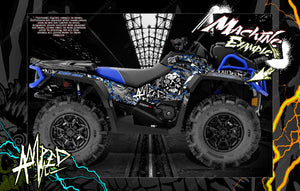 Graphics Kit For Can-Am Outlander Xmr Max Xt 'Amped'  Wrap Skin Decal  Full Coverage - Darkside Studio Arts LLC.