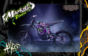 'Amped' Graphics Wrap Skin Decals For Surron Light Bee / Storm Bee / Talaria Sting - Darkside Studio Arts LLC.