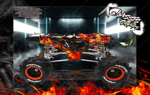 'Hell Ride' Chassis Skin Accessory Hop-Up For Primal Rc Raminator Truck Fits #Prrmt022 #Prrmt021 #Prrmt020 - Darkside Studio Arts LLC.