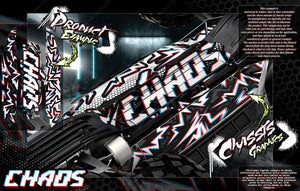 'Chaos' Aftermarket Exterior Lower Chassis Skin Skid Protection Wrap Graphics Fits Traxxas X-Maxx - Darkside Studio Arts LLC.