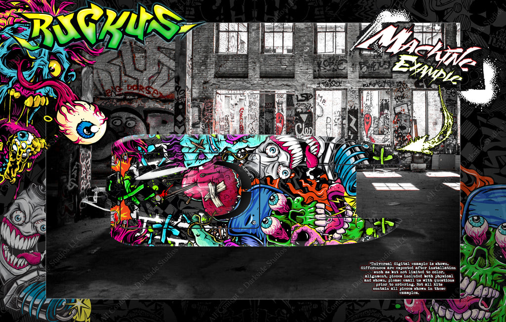 Boat Hull Wrap Decal Graphics Kit 'Ruckus' Fits Pro-Boat Blackjack 24" Or Blackjack 42" | Darkside Studio Arts LLC.