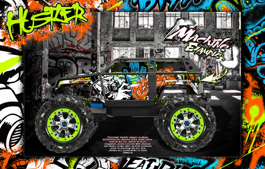 'Hustler' Graphics Skin Decal Kit Fits Traxxas Summit Body #Tra5612 | Darkside Studio Arts LLC.