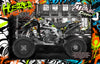 Graphics Kit For Kawasaki Kfx450R Wrap Decal 'Hustler' Fits Oem Plastics / Parts | Darkside Studio Arts LLC.
