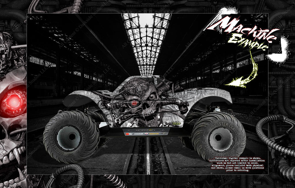 'Machinehead' Hop Up Skin Graphics Wrap Fits Losi Mtxl Monster Truck Body # Los250105 | Darkside Studio Arts LLC.