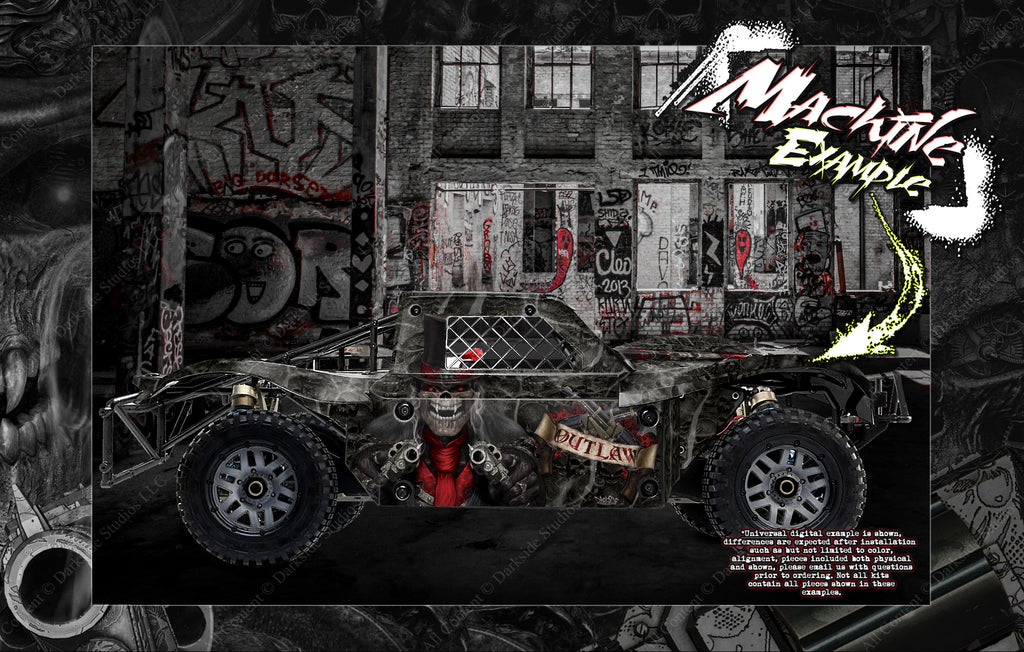 'The Outlaw' Graphics Wrap Fits Losi 5Ive-T / Rovan / King Motor 30° North Big Flex (Which Can Fit 2.0 Chassis As Well ) | Darkside Studio Arts LLC.