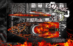 'Hell Ride' Graphics Skin Decal Kit Fits Pro Boat Recoil 2 Veles Impulse 32 Shockwave Sonicwake 36" Zelos 36" (Miss Geico) - Darkside Studio Arts LLC.