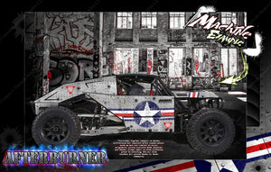 'Afterburner' Jet Themed Hop Up Skin Wrap Fits Kraken Vekta.5 / Sidewinder / Tsk B Class 1 Body Panels - Darkside Studio Arts LLC.
