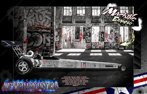 Primal Rc Quicksilver Dragster Wrap "Afterburner" Graphics Hop-Up Decal Kit - Darkside Studio Arts LLC.