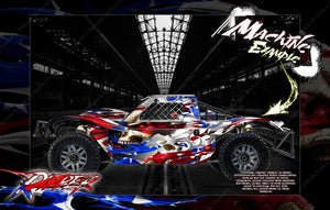 'Ripper' Graphics Body Wrap Skin Decal Kit Fits Losi 5Ive-T / Rovan / King Motor 30° North Big Flex (Which Can Fit 2.0 Chassis As Well ) - Darkside Studio Arts LLC.