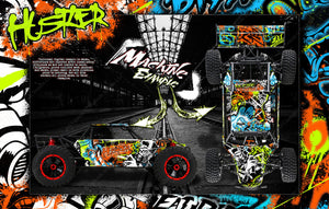 'Hustler' Graphics Wrap Skin Kit For Losi Desert Buggy Xl 2.0 / Xl-E / Xl-E 2.0 Fits Los250018 And Los350000 - Darkside Studio Arts LLC.