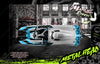 'Metal Head' Fits Pro Boat Zelos 48G Zelos 36" Partial Skin Wrap Hull Decal Graphics Kit | Darkside Studio Arts LLC.