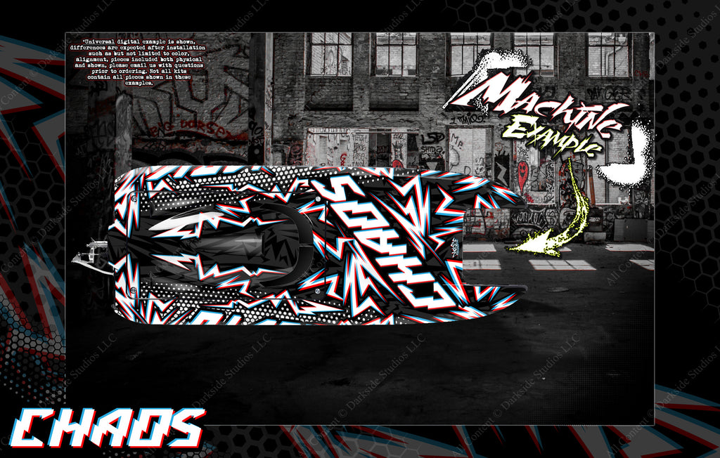 Boat Hull Wrap Decal Graphics Kit 'Chaos' Fits Pro-Boat Blackjack 24" Or Blackjack 42" | Darkside Studio Arts LLC.