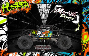 'Hustler' Themed Wrap Skin Hop-Up Parts Fits Axial Capra Body, Interior And Chassis - Darkside Studio Arts LLC.