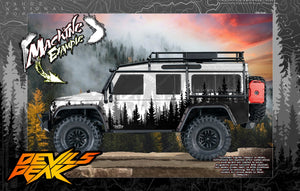 'Devils Peak' Graphics Skin Decal Kit Fits Traxxas Trx-4 Defender Sport Bronco - Darkside Studio Arts LLC.
