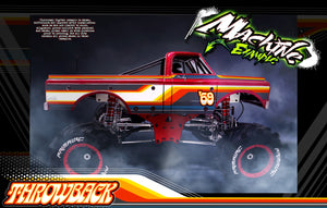 'Throwback' Accessory Hop Up Graphics Wrap Skin Kit Fits Primal Rc Mega Monster Truck Lexan Body *Now Available!* - Darkside Studio Arts LLC.