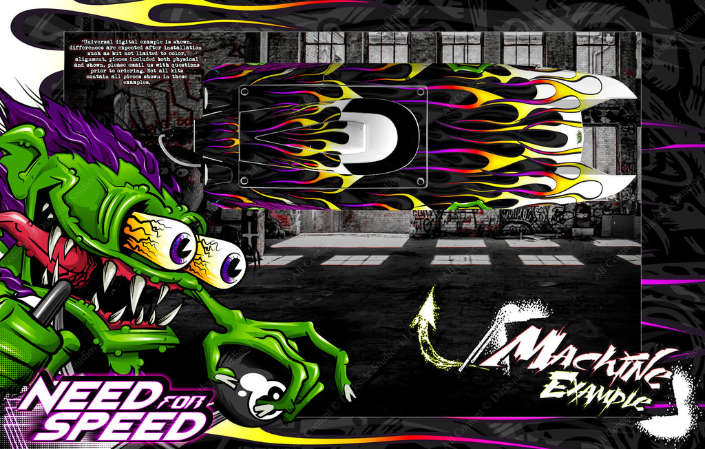 'Need For Speed' Boat Hull & Cap Wrap Decal Graphics Kit Fits Pro-Boat Zelos G 48" Gas Prb09004V2 | Darkside Studio Arts LLC.
