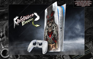 'The Outlaw' Customizable Graphics Wrap Skin For Sony Playstation Ps5 Digital & Disc - Darkside Studio Arts LLC.