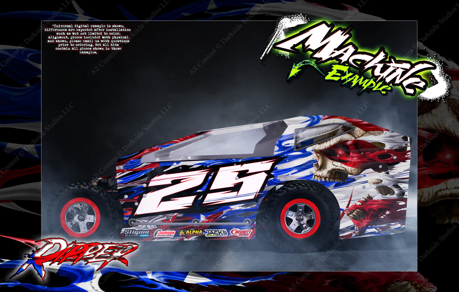 Aftermarket RC Graphics Wraps & Decals for Salvas Mudboss® | Darkside ...