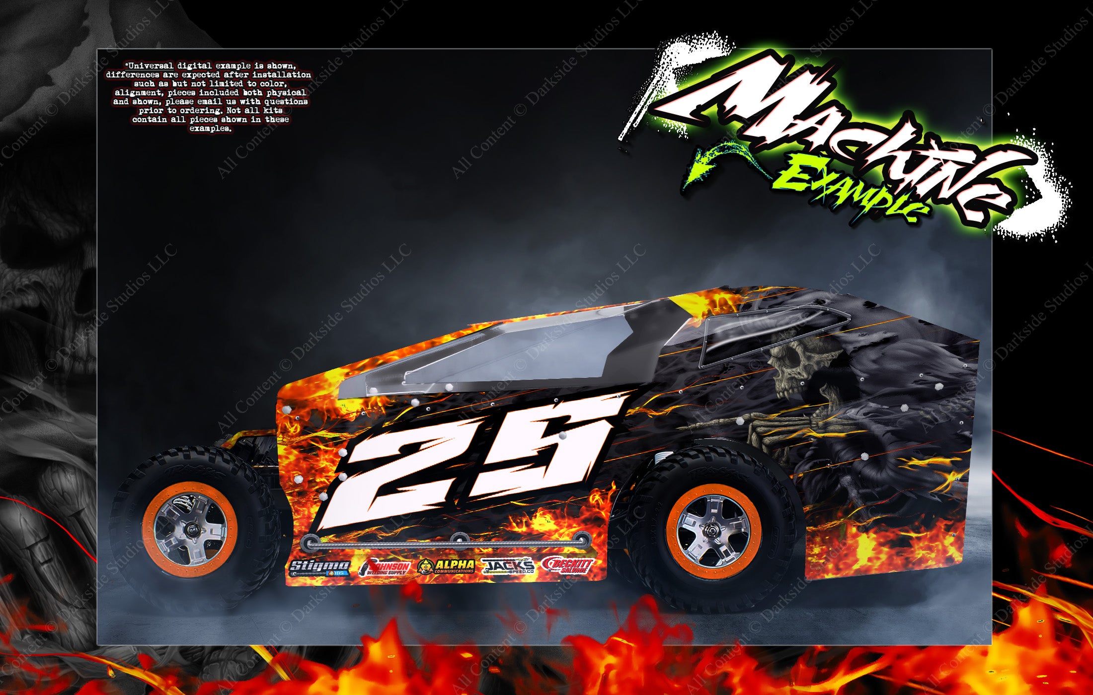 Hell Ride' Customizable Decal Skin Kit Fits Salvas Mudboss SE2