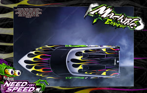 'Need For Speed' Aftermarket Hop Up Graphics Wrap Skin Kit Fits Streamline Rc Thrasher V1 V2 Jet Boat - Darkside Studio Arts LLC.