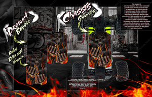 'Lucky' Aftermarket Chassis Skin Fits Arrma Vendetta Vorteks Kraton V2 Outcast V2 Senton Granite Big Rock Typhon Infraction 4X4 Mega 3S 4S - Darkside Studio Arts LLC.