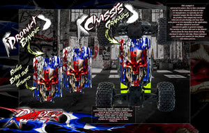 'Ripper' Themed Chassis Skin Wrap Fits Arrma Vendetta Vorteks Kraton V2 Outcast V2 Senton Granite Big Rock Typhon Infraction 4X4 Mega 3S 4S - Darkside Studio Arts LLC.