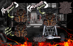'Hell Ride' Flame Reaper Themed Chassis Skin Fits Kraken Vekta .5 / Kv5Tt Kv4406 Skid Plate - Darkside Studio Arts LLC.