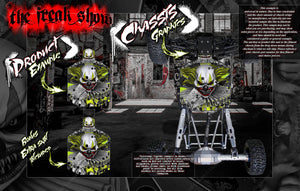 'The Freak Show' Themed Chassis Skin Fits Kraken Vekta .5 / Kv5Tt Skid Plate # Kv4406 - Darkside Studio Arts LLC.