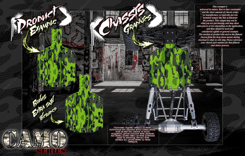 'Camo' Chassis Skin Fits Kraken Vekta .5 / Kv5Tt Skid Plate # Kv4406 | Darkside Studio Arts LLC.