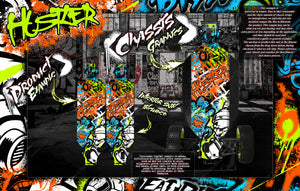 'Hustler' Chassis Skin Wrap Fits Losi Monster Truck Xl Mtxl Skid Plate # Los251041 - Darkside Studio Arts LLC.