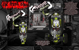 'The Freak Show' Chassis Skin Kit Fits Arrma Kraton 8S Exb Outcast 8S M2C 3200 Chassis Skid Graphic Wrap Skin Protection Kit - Darkside Studio Arts LLC.