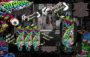 'Ruckus' Chassis Wrap Decal Kit Fits Losi 5Ive-B 5Ive-T 5Ive-T 2.0 Hop-Up Protection - Darkside Studio Arts LLC.