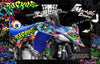 Graphics Kit For 'Ruckus' Full Coverage Wrap Decal Fits Yamaha Yfz450 Yfz450R Yfz450X | Darkside Studio Arts LLC.
