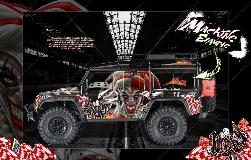 'Lucky' Themed Graphics Skin Fits Traxxas Trx-4 Defender Sport | Darkside Studio Arts LLC.