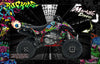 Graphics Kit For For Kawasaki Kfx400 Suzuki Ltz400 2003-2019 Wrap 'Ruckus' With Custom Color Choice | Darkside Studio Arts LLC.