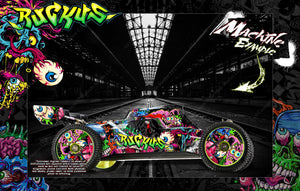 'Ruckus' Themed Graphics Wrap Skin Fits Losi Lst 3Xl-E Body # Los340000 - Darkside Studio Arts LLC.