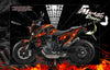 'Hell Ride' Themed Graphics Kit Fits Ktm 2011-2022 Duke 125 200 390 690 790 | Darkside Studio Arts LLC.