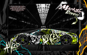 'Amped' Graphics Wrap Skin Fits Traxxas Xo-1 Supercar Lexan Body Tra6411 - Darkside Studio Arts LLC.