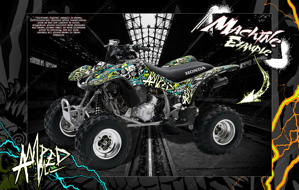 Graphics For Honda 1999-2019 Trx400Ex Wrap 'Amped' Fits Oem Fenders And Parts | Darkside Studio Arts LLC.