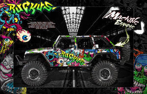 'Ruckus' Themed Graphics Wrap Skin Fits Axial Wraith / Spawn / Jeep / Deadbolt / Rr10 Bomber Exo - Darkside Studio Arts LLC.