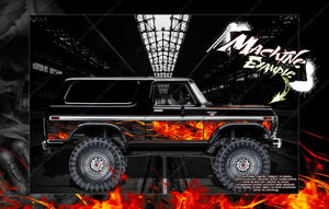 'Hell Ride' Hop-Up Airbrushed Style Body Graphics Designed To Fit Traxxas Trx-4 Bronco Tra8010X / Tra8010 - Darkside Studio Arts LLC.