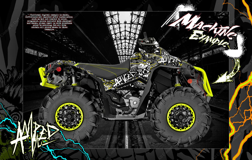 Graphics Kit For Can-Am Renegade 500 850 1000 Xmr "Amped" Wrap Decals Full Coverage Set