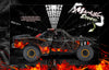 'Hell Ride' Body & Chassis Cage Skin Wrap Decal Kit Fits Traxxas Unlimited Desert Racer | Darkside Studio Arts LLC.