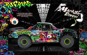 'Ruckus' Body & Chassis Cage Skin Wrap Decal Kit Fits Traxxas Unlimited Desert Racer - Darkside Studio Arts LLC.