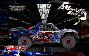 Hpi Baja 5T Graphics Wrap Decals "Ripper" Hop-Up Skin Fits Lexan Body / Wing Parts - Darkside Studio Arts LLC.
